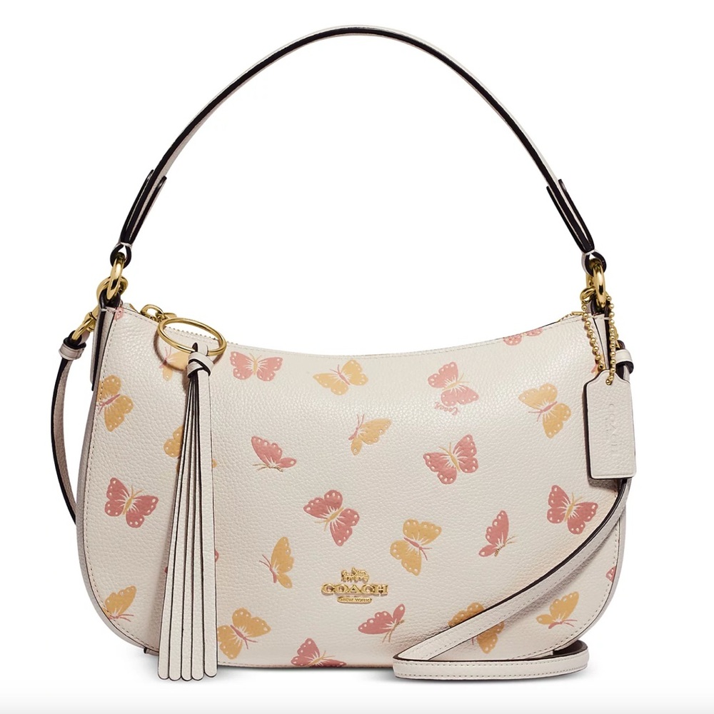 Coach Sutton Crossbody Leather Bag with Butterfly Print